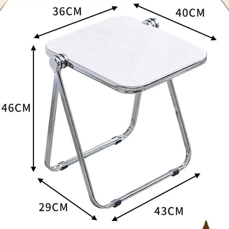Clear Acrylic Foldable Desk Collapsible Acrylic Side Table TV Tray Table Plastic Tabletop For Home Living Room Bedroom Office