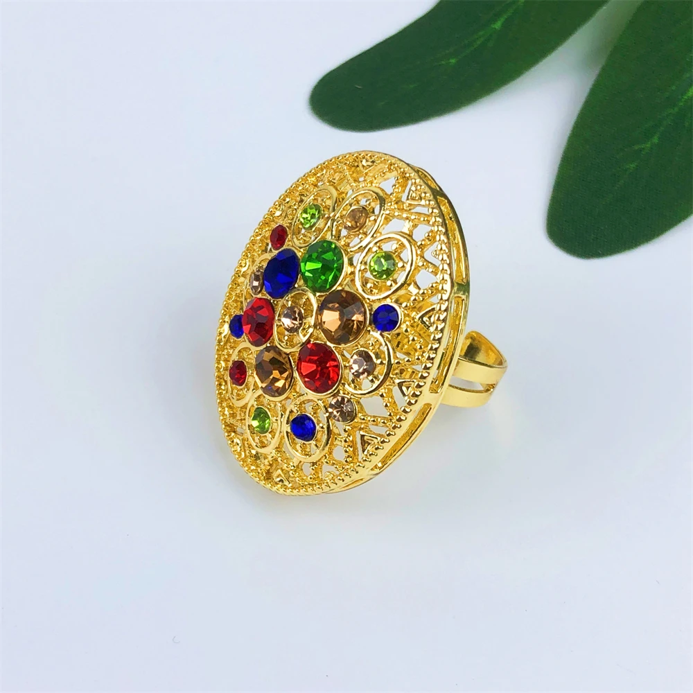 TITI أحدث مجموعة مجوهرات للنساء قلادة أقراط خاتم سوار تصميم فاخر 4 قطعة مجموعة مجوهرات الحفلات #5