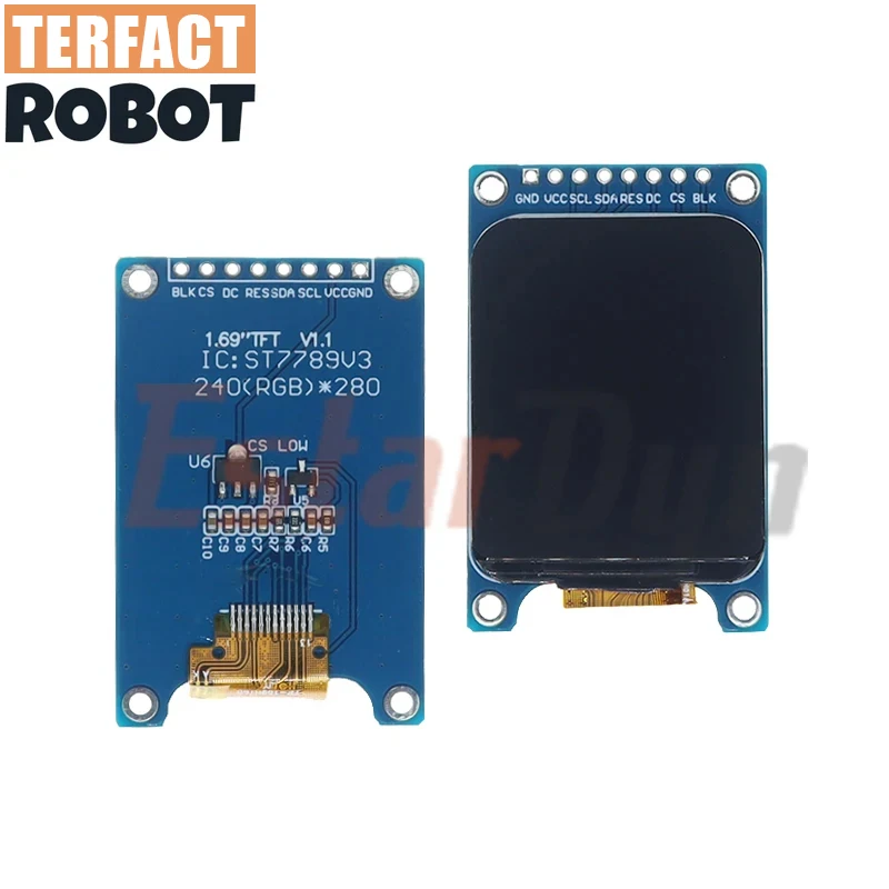 1.69 TFT LCD IPS وحدة شاشة عرض ملونة 1.69 "ST7789 تحكم لوحة للقيادة واجهة SPI 240*280 240x280
