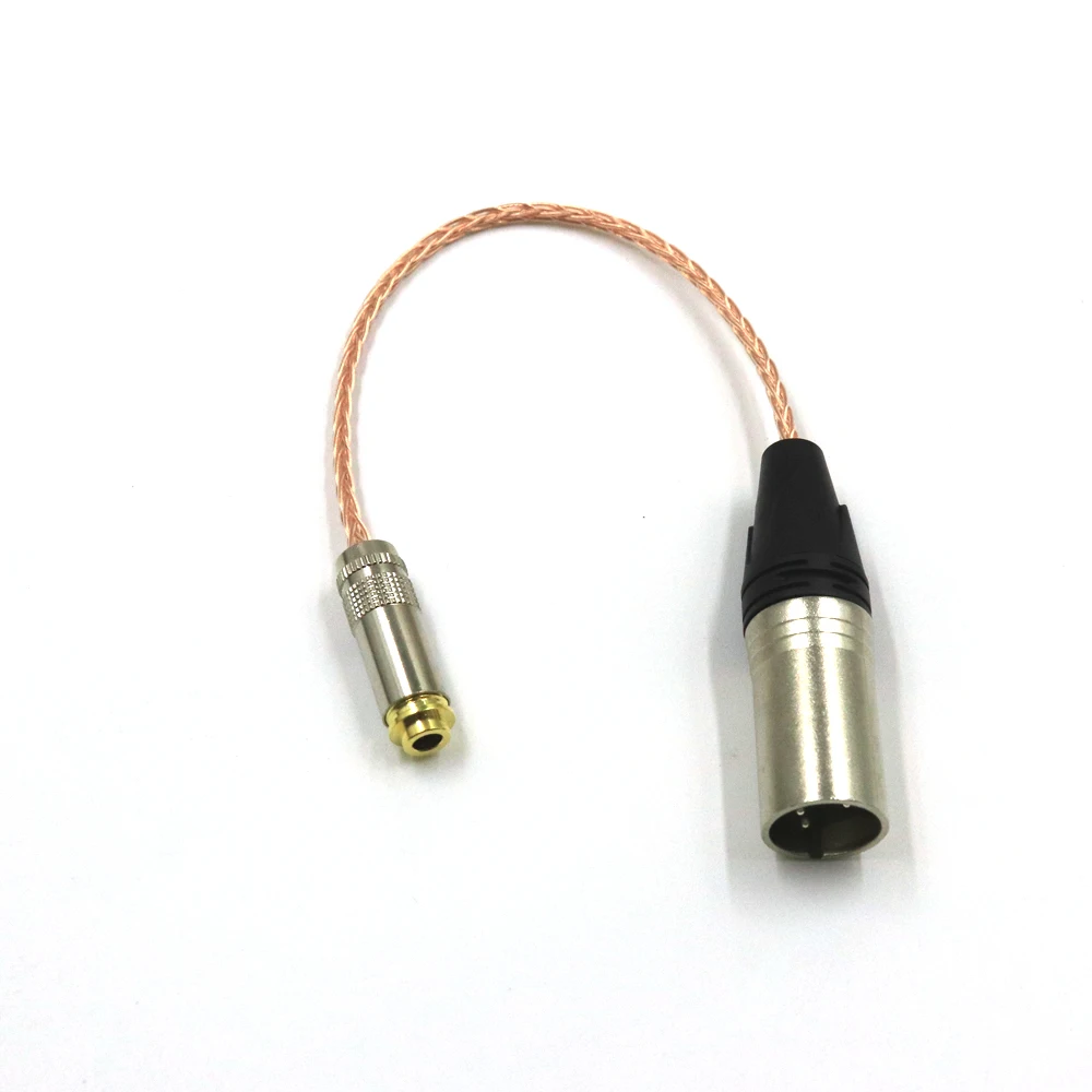 8 الأساسية OCC الفضة 4Pin متوازن XLR ذكر إلى 4.4 مللي متر متوازن أنثى كابل محول الصوت 4.4 TRRRS إلى XLR موصل