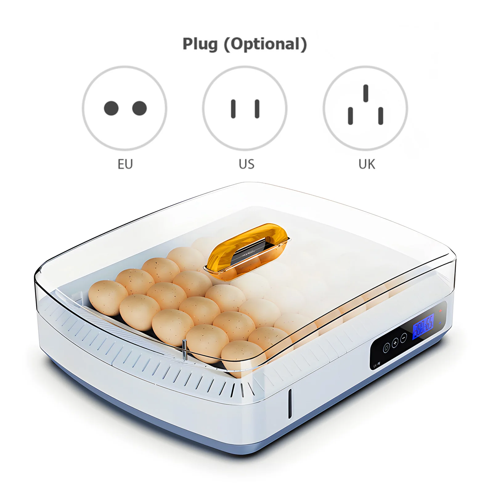 

35-инкубатор для яиц, 360-градусный автоматический инкубатор для переворачивания яиц для инкубации яиц с дисплеем температуры и влажности, куриное яйцо
