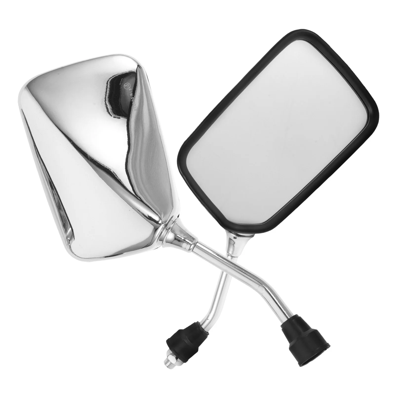 1 زوج دراجة نارية مرآة الرؤية الخلفية 10 مللي متر محدب عاكس سطح العالمي المقود جبل رؤية واسعة السلامة قابل للتعديل دائم #1