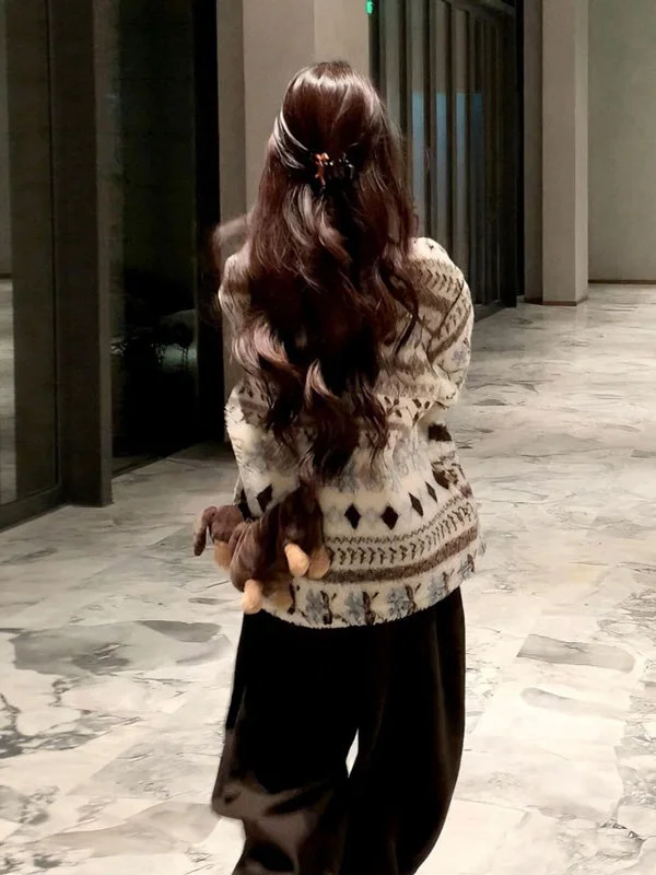 

Корейская утепленная короткая куртка из овчины в стиле Lazy Chic, модный топ, весна 2025, женская, ретро, приталенная, на молнии