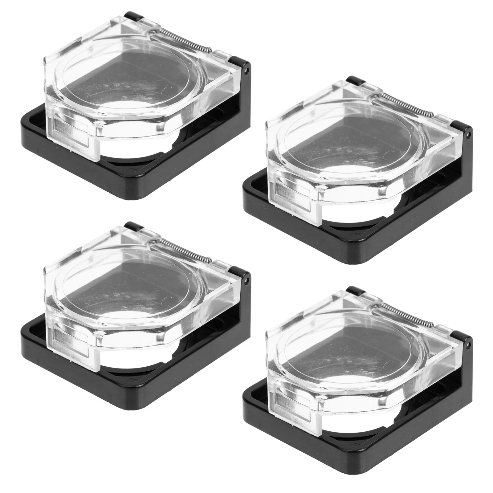 

4Pcs Emergency Stop Button Protective Transparent Plastic Button Protector for Kitchens Warehouses Hospitals