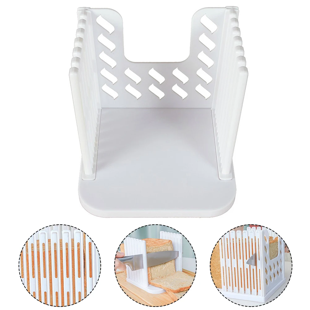 Plastic Bread Slicer Lightweight Safe Reliable Easy to Clean Long Lasting Kitchen Tool Slicing Board Catch Crumbs Keep