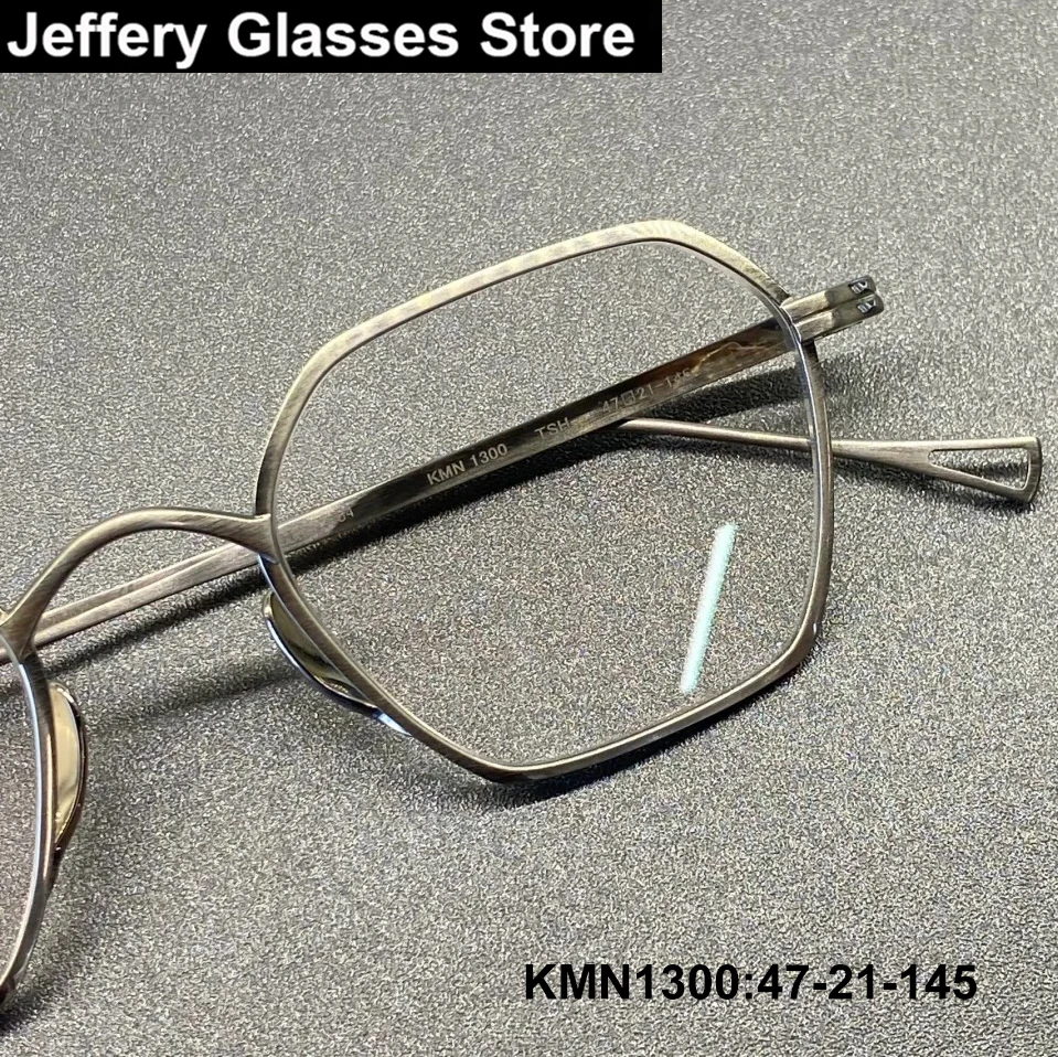 

Japanese Handmade Pure Titanium Polygon Glasses Frame KMN1300 Men Woman Fashion Ultralight Eyeglasses Vintage Designer Eyewear