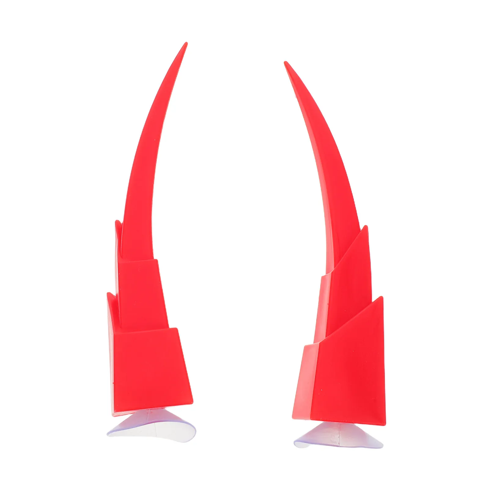 1Pair Motorcycle Devil Horns Red Decoration Removable Suction Cup Bike Accessories Halloween Party Horns