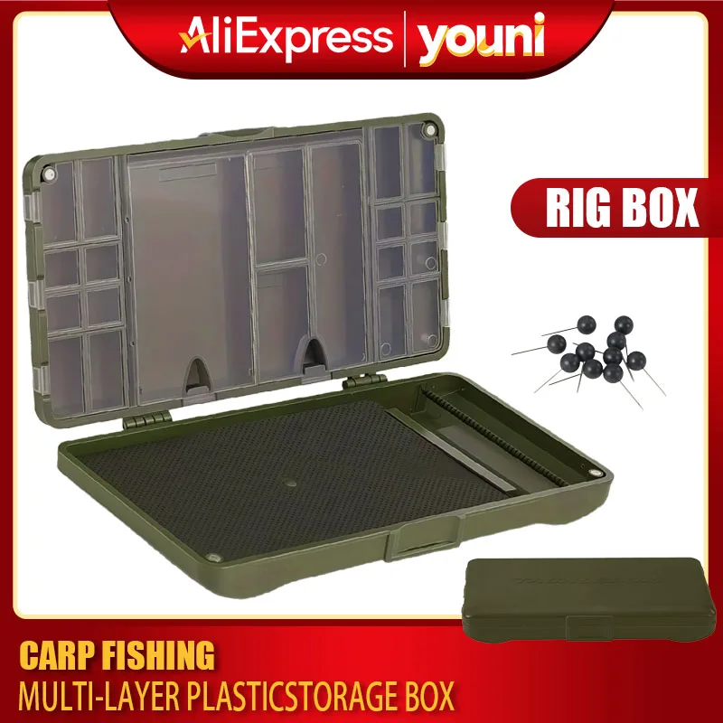 

Универсальная коробка для ловли карпа | Водонепроницаемый органайзер для снастей из АБС-пластика с разделителями для европейских установок и аксессуаров