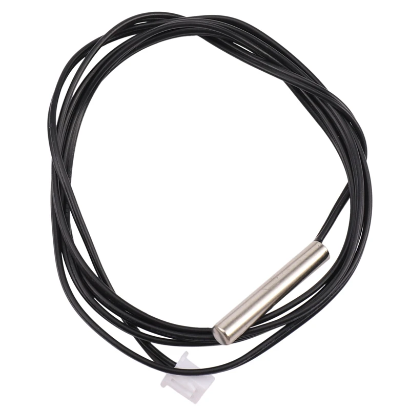 Top Deals 10Pcs 1 Meter Waterproof Temperature Sensor Probe, Stainless Steel 10K 3950 NTC Thermistor Probe, Black&Silver