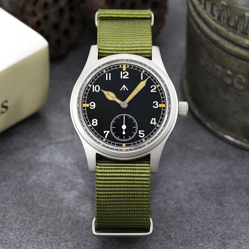 Militado D12 Retro Quartz Watch Men VD78 Movement Domed Sapphire Crystal Wristwatch 100m Waterproof Luminous 36mm Watches