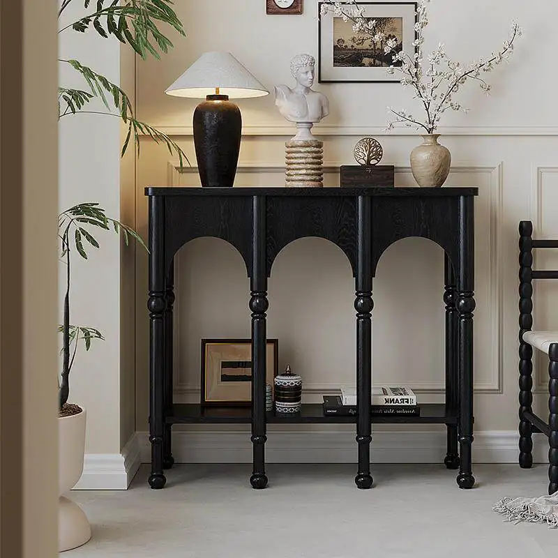 

French porch console tables rectangle retro American hallway table multi-functional консоль в прихожую living room furniture