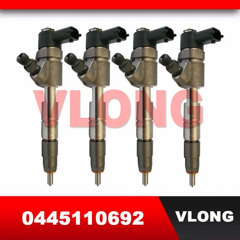 

4PCS Genuine New Common Rail Inyector Assy Diesel Fuel Injector Assembly 0445110692 044 5110 692 For JAC 4102H CHAOCHAI EGR EU4