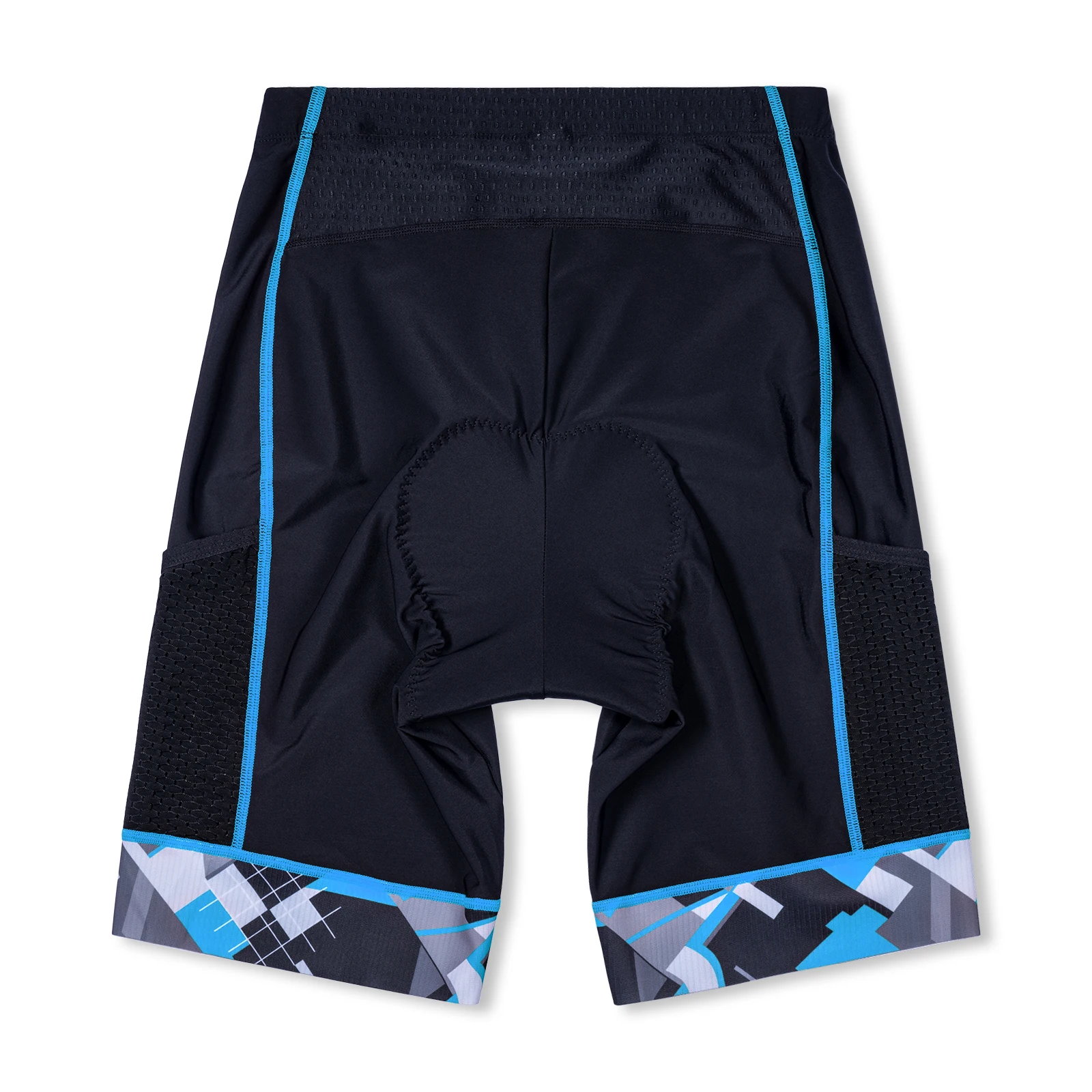 Men's Tri Shorts Quick Dry Compression Triathlon Cycling Shorts with Pad Side Pockets Swim Bike Run MY KILOMETRE