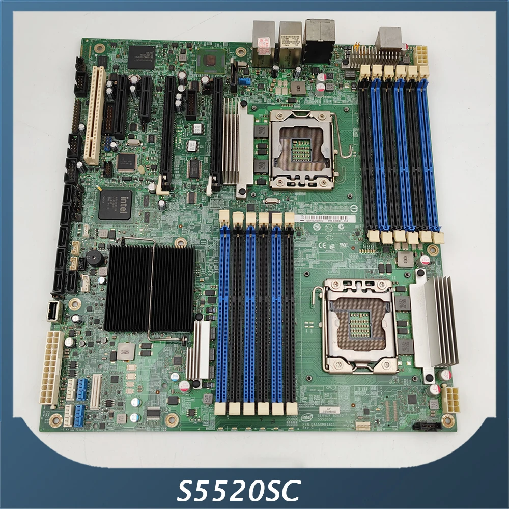 S5520sc workstation placa-mãe para intel lga 1366 x55 alta qualidade 95% novo