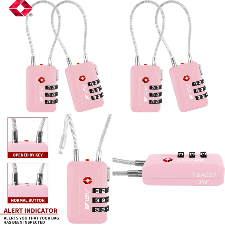 

Принимаемый набор дорожных замков для багажа TSA с индивидуальной комбинацией для безопасного хранения в школьных шкафках для спортзала Сумки для гольфа Чемоданы для багажа