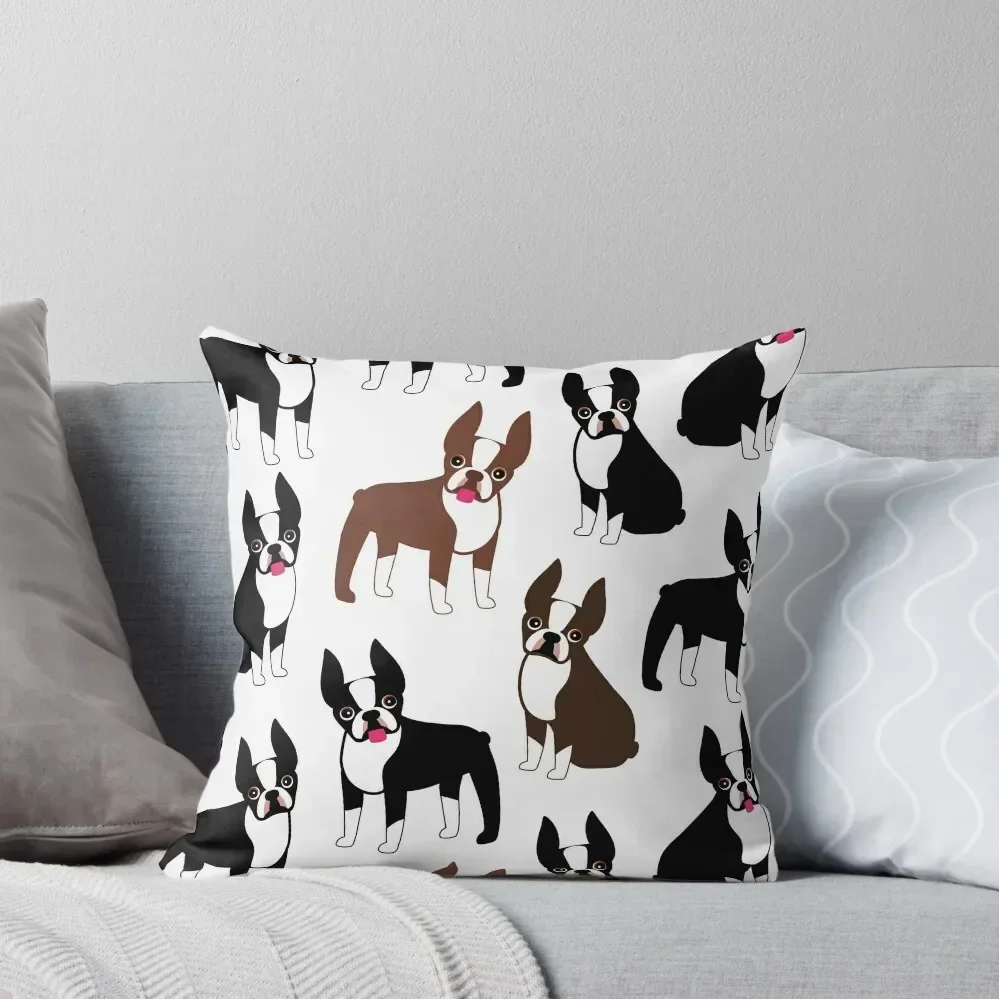 

Boston Terriers Throw Pillow Christmas Pillow Cases Decorative Cushion Cover pillow