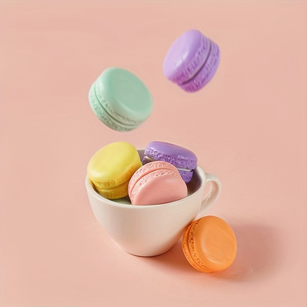 3 Stück 3,5 cm realistische gefälschte Macaron-Modellbonbons – französische Dessert-Requisite aus PVC für Präsentation, Fotografie, Partydekoration und TikTok-Videos – Detail 7