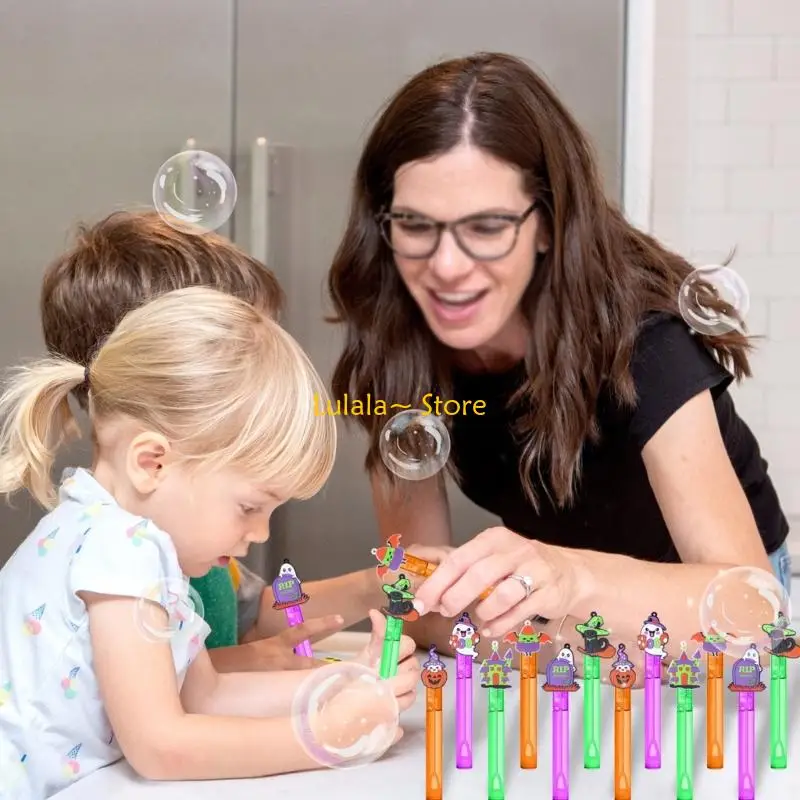 Y4QA Halloween Kids Bubble Blower Giocattolo a forma pipistrello per il divertimento Halloween e il per il