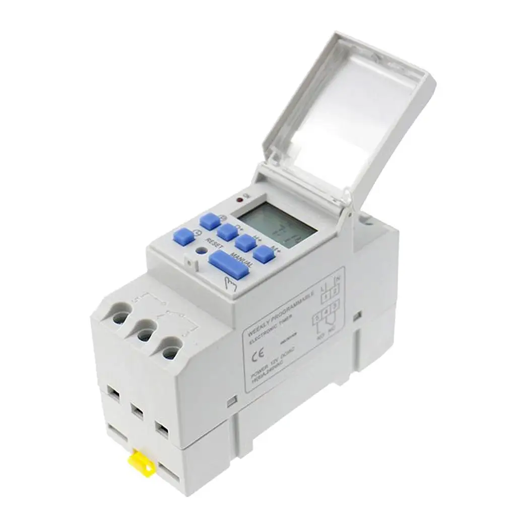 AHC15A DIN Rail Mounting Digital Programmable Timer Switch 220V 168hours