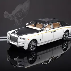 1:24 RR Phantom Model Zinc Alloy Pull Back Diecast Toy Cars z dźwiękiem i światłem dla dzieci Chłopiec Dziewczynka Prezent