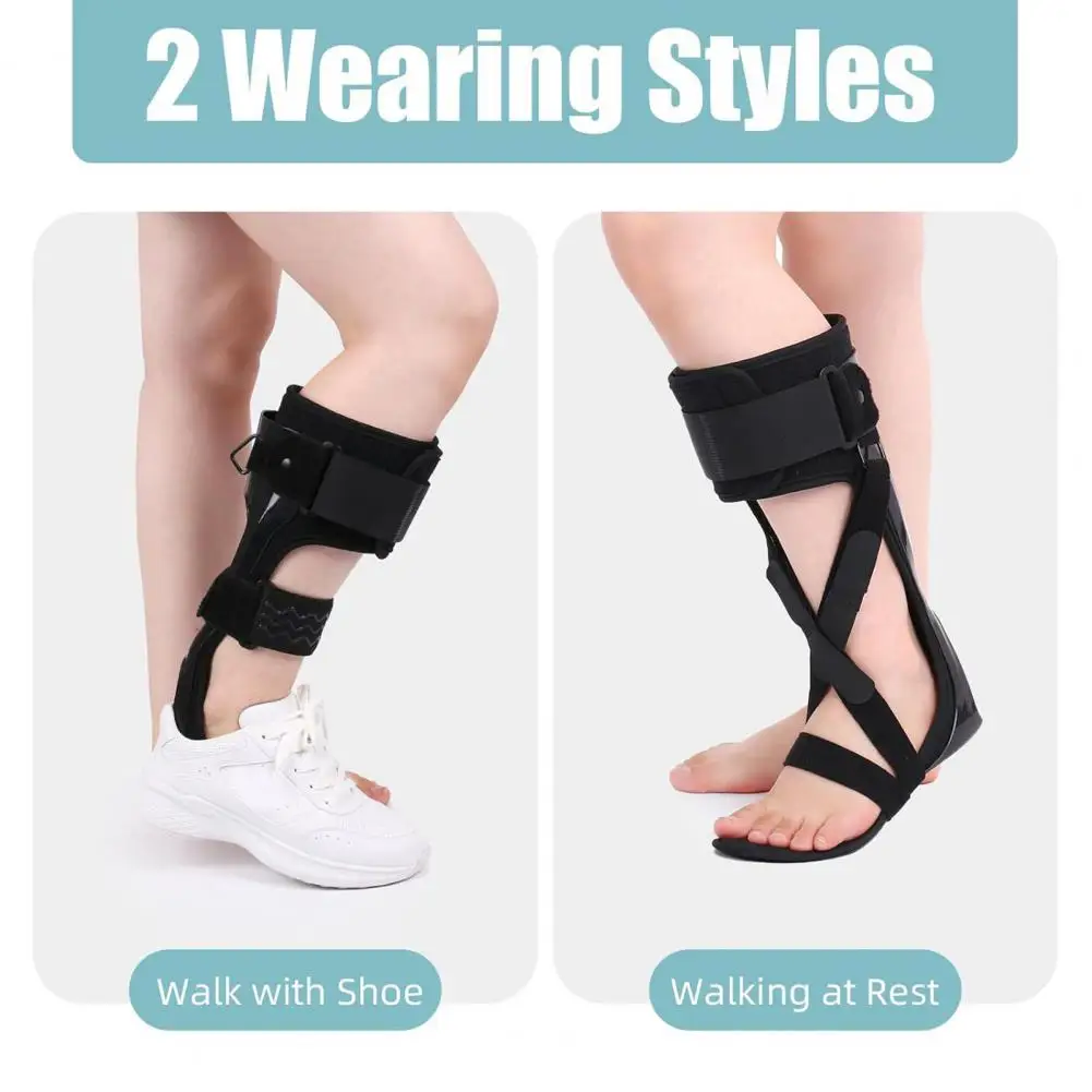 Drop Foot Stabilizer Ankle Brace With Adjustable Strap Soft Lining Wear Resistant Pain Relief Ergonomic Foot Support Brace 발목 지지