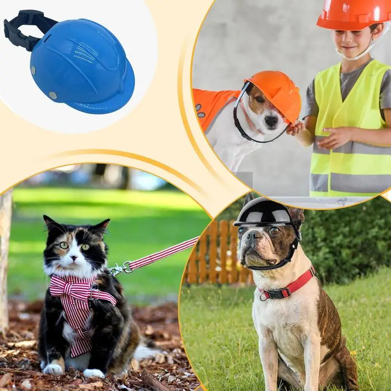 Dog Safety Hats For Small Dogs Adjustable Outdoor Riding Pet Dog Hat Puppy Caps Pet Protective Riding Caps Comfortable