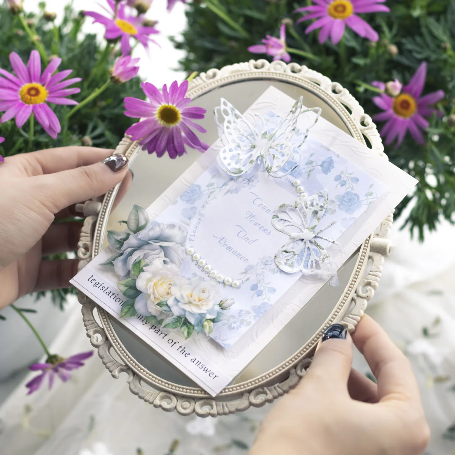 Yoofun 20 Sheets Spring Flower Island Sticker Book Creative DIY Journal Scrapbooking Literary Plant Decor Stationery Label