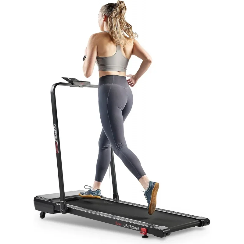 Sleek Compact Smart Treadpad Pacer Dual Mode Walking/Running Treadmill with 6-Level Incline, Remote Control & Exclusive Sun