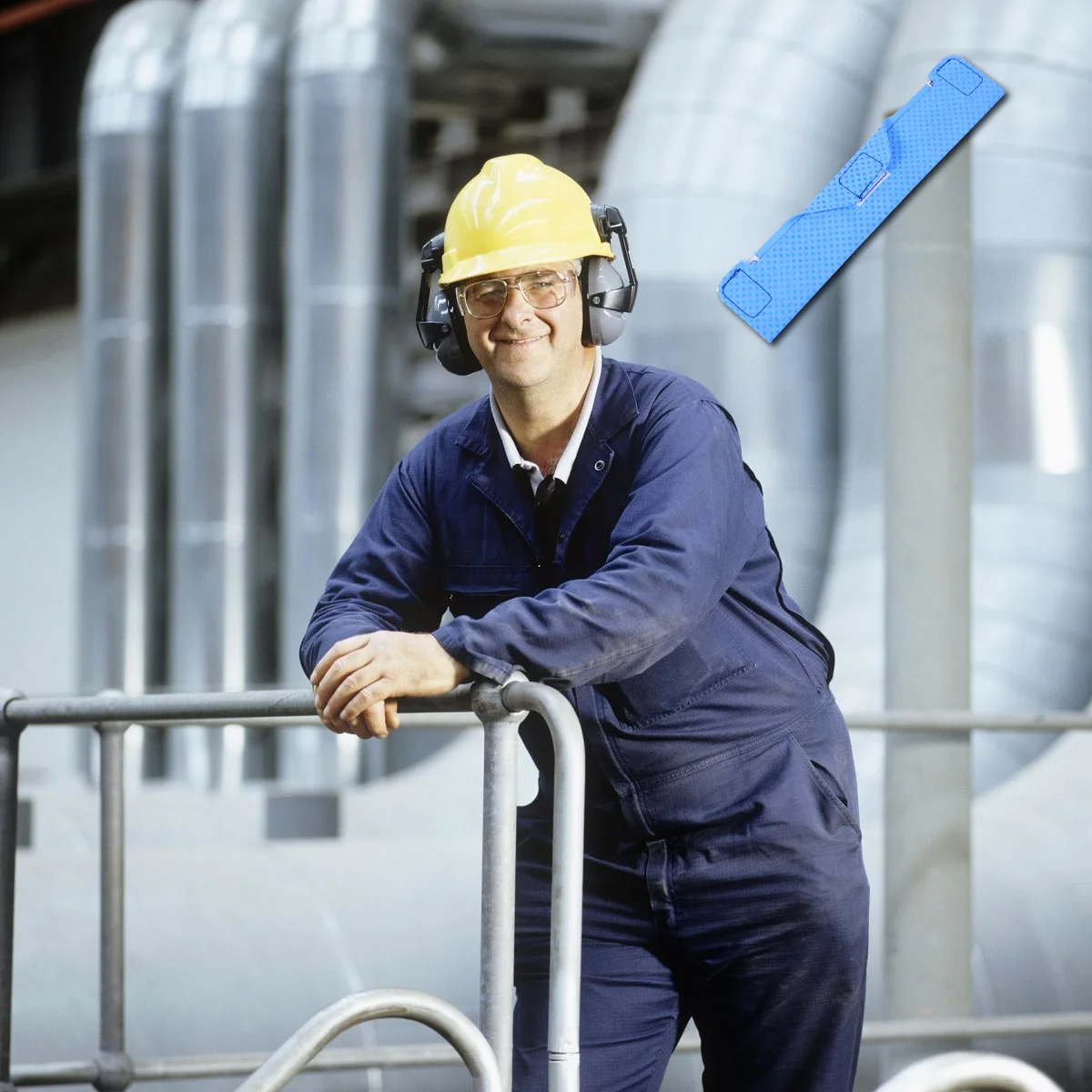 

2Pcs Safety Hat Sweatband Cooling Towel Super Absorbent Fiber Weave Technology Regulates Water Retention Improves Work