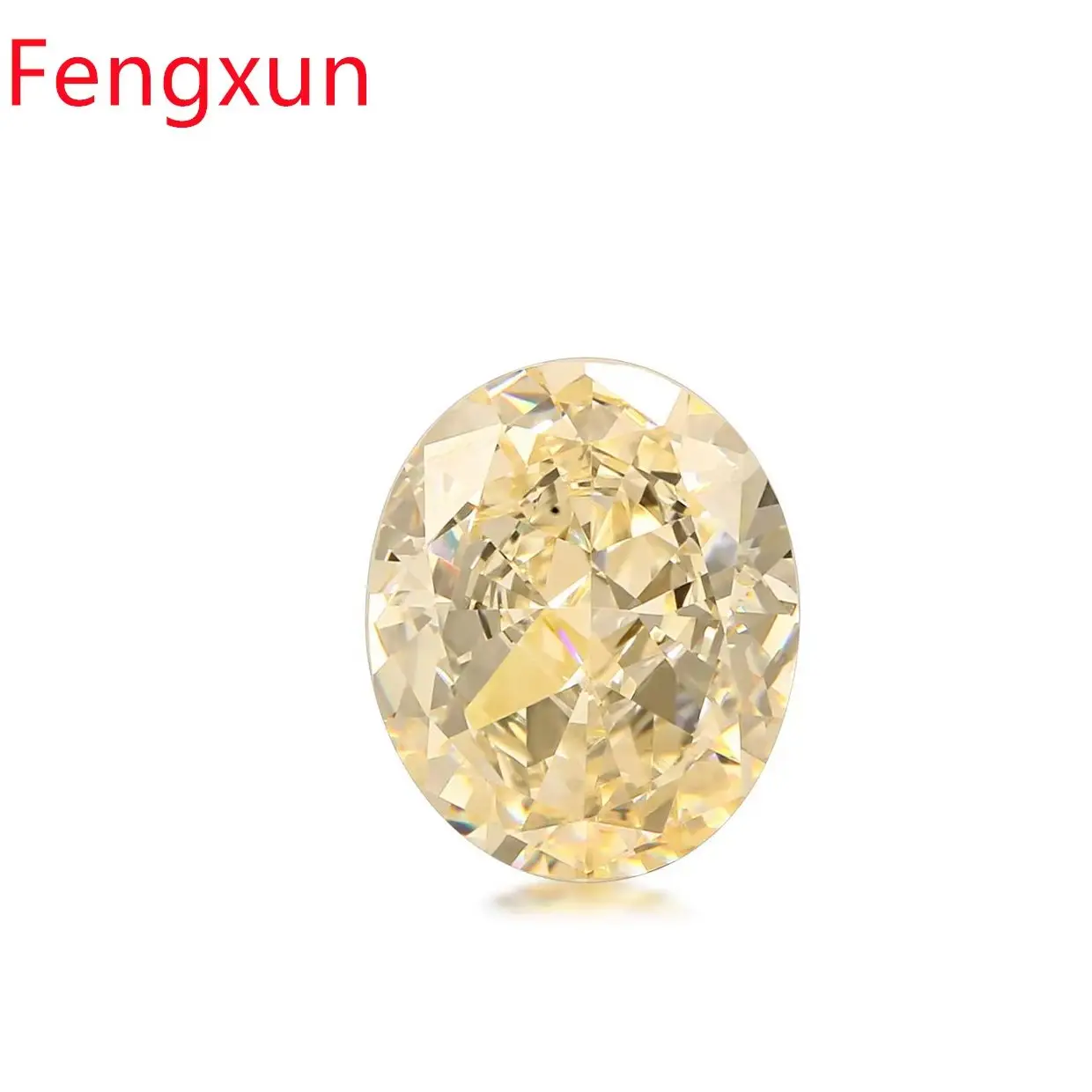 Size 4x6~10x14mm L-Yellow Top Quality Oval Shape Crushed Ice Cutting Cubic Zirconia Gemstone Stone For Jewelry Rings Making