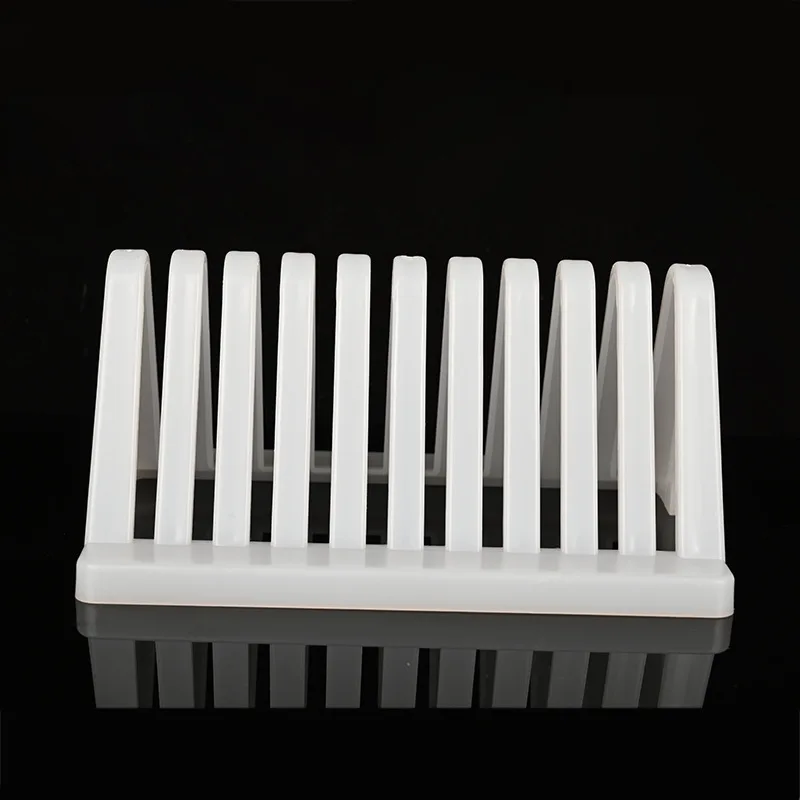 4 Piece Microscope Slides Staining Rack Glass Slide Drain Stands Triangle Glass Slide Drying Stand  Rack Holder Lab Sample