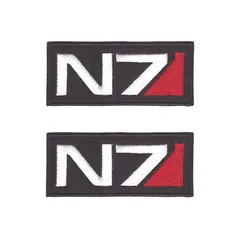 N7 Patches Armband Embroidered Patch Hook & Loop Iron On Embroidery Badge Military Stripe