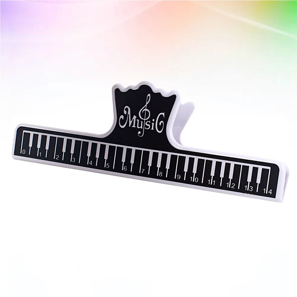 2Pcs Professional Music Score Clip Piano Note Holder with Keyboard Pattern Surface Smooth Grooves Clamp for Music