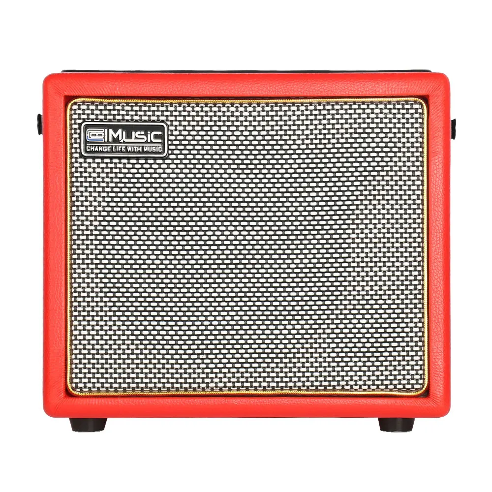 Bateria Musical Profesional COOLMUSIC BP-MINI 30-Watt Acoustic Guitar Amplifier Music Instruments Speaker Red Color