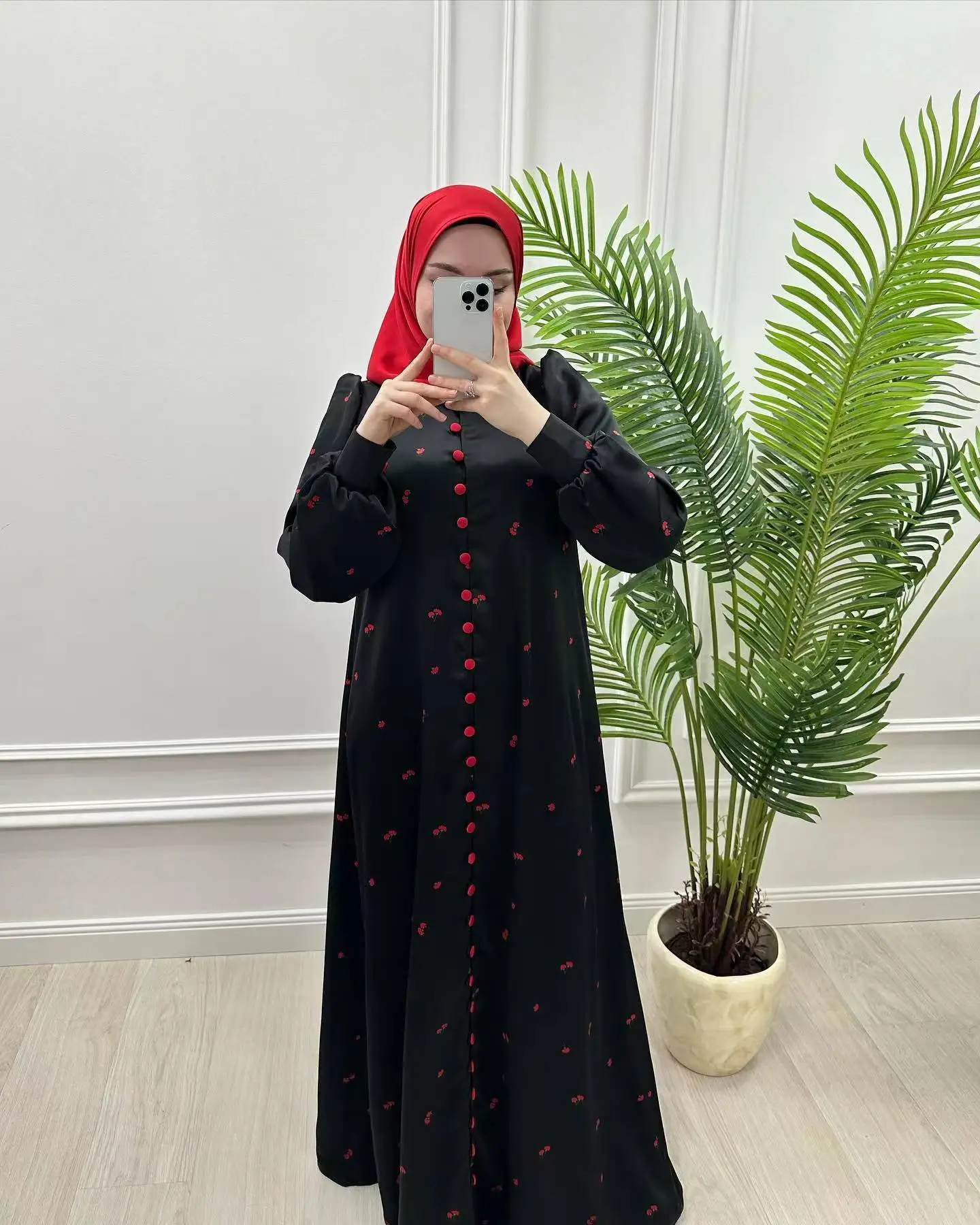 عبايات نسائية مطبوعة فساتين وشاحات واحدة الصدر جلابية رمضان المغرب دبي عيد مسلم قفطان إسلامي فيستدوس رداء عربي طويل