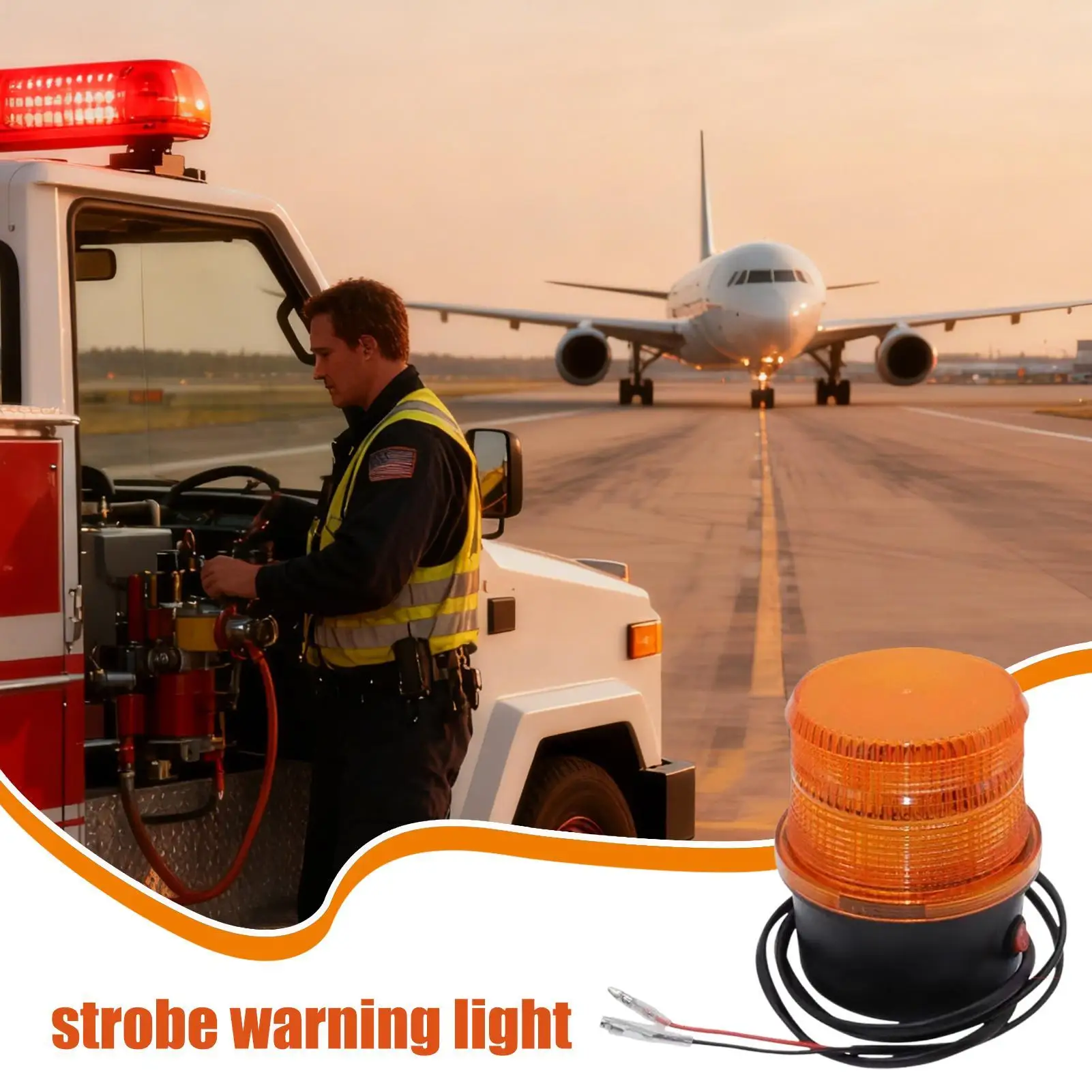 

Strobe Light DC12-72V LED Safety Warning Lamp Strobe Warning Light for Outdoor Truck Trailor Motorcycle Airport School Bus Mower