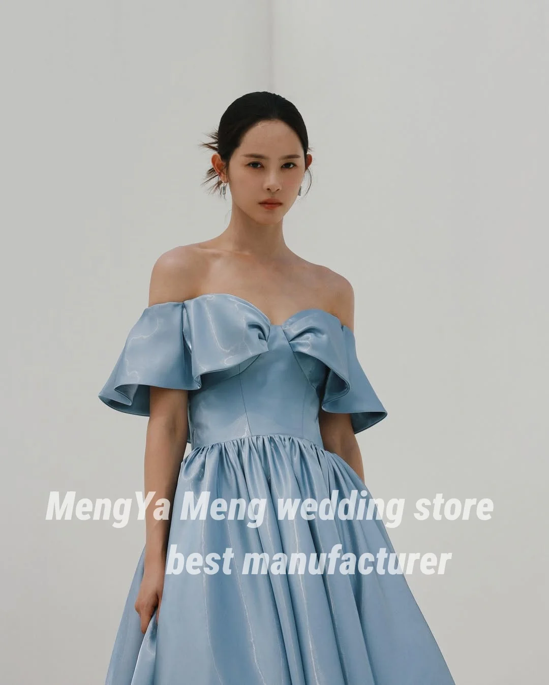 ZHUISHU 맞춤형 우아한 연인 웨딩 드레스 한국 사진 촬영 드레스 코르셋 뒤 바닥 길이 신부 가운 한국 웨딩 드레스 2025