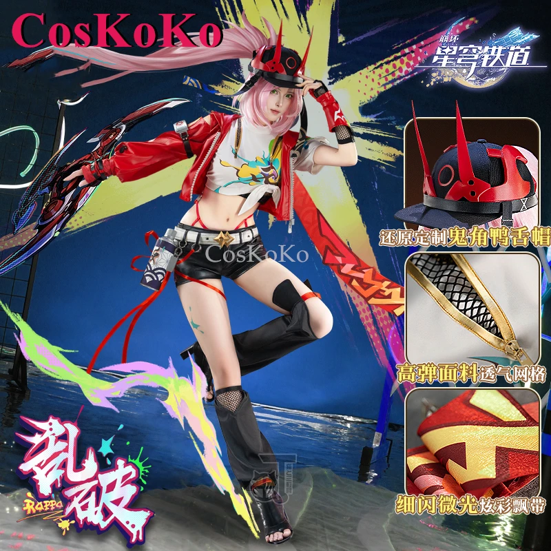 CosKoKo Rappa Cosplay Game Honkai: Star Rail Costume Fashion Sweet Combat Uniform Women Halloween Party Role Play Clothing S-XL