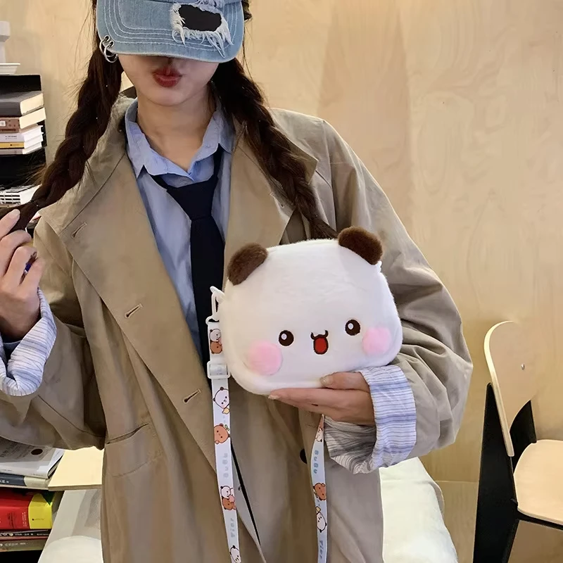 Cute Bubu Dudu Plush Backpack Yier Panda Bear Crossbody Bag Kawaii Coin Purses Shoulder Bag Soft Plushies for Girlfriend Gift view 3