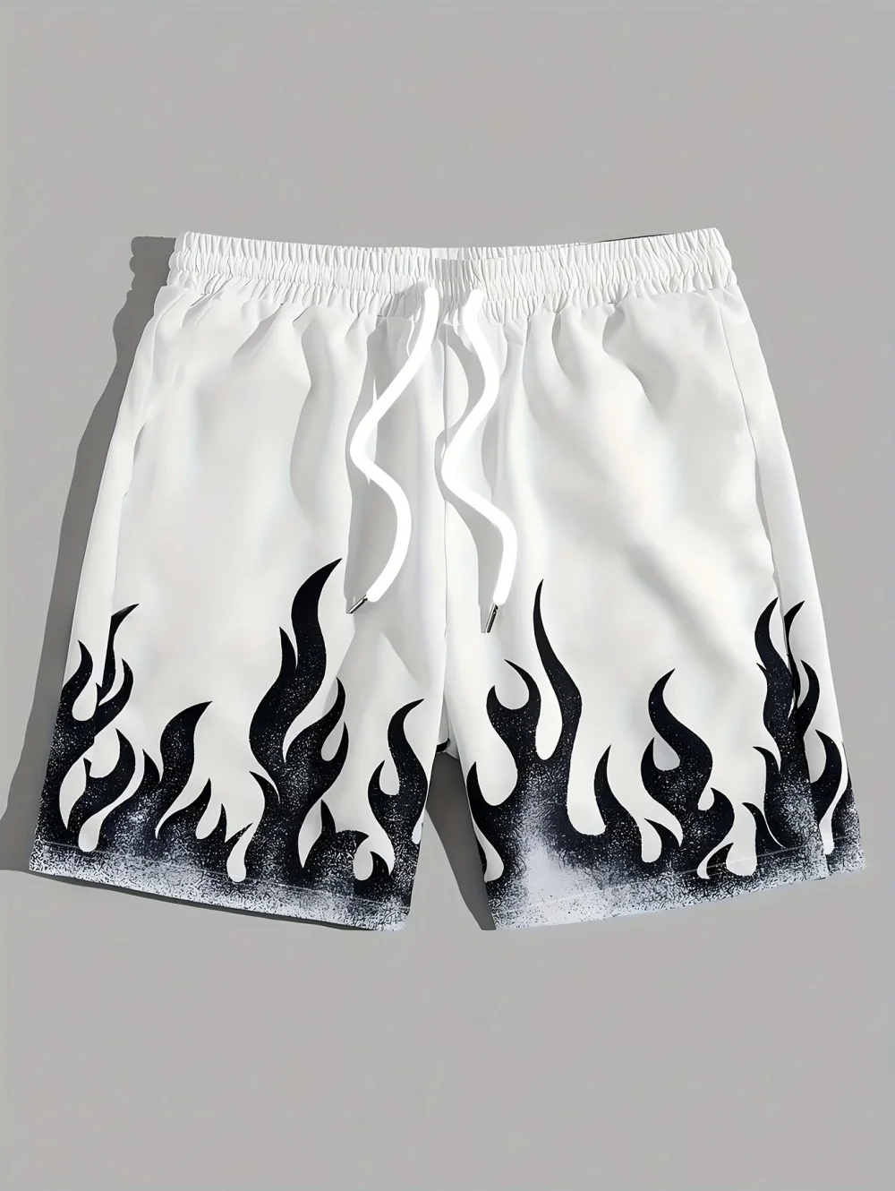 Basic Shorts Men's Casual Shorts Fitness Sports Flame Pattern 3D Print Gothic Style Summer Men Gym Shorts Football Man Clothes