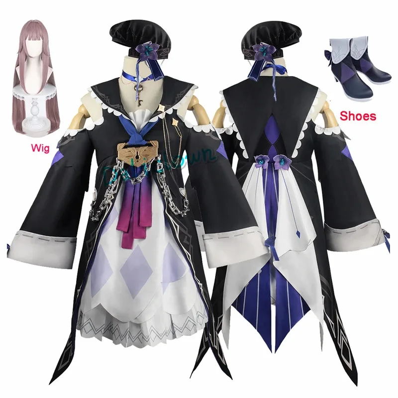 Honkai Star Rail Cosplay Herta Outfit Anime Game Plus Size Lolita Dress Uniform Shoes Wig Cosplay Party Halloween Costume Women