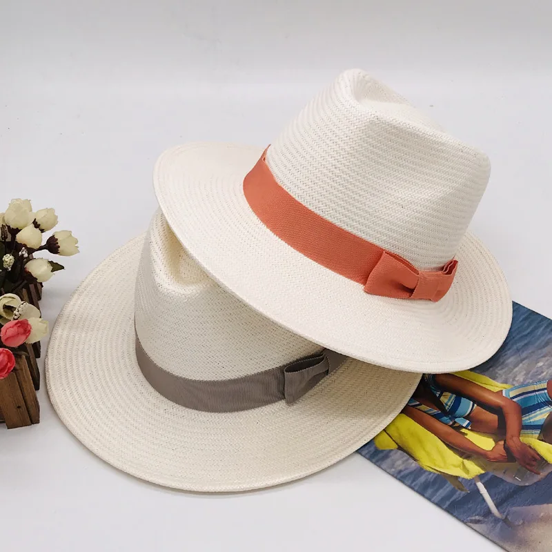 Recommend Factory-produced Men's And Women's Five-point String Multi-color Sunlight Blocker For Summer Panama Straw Hat