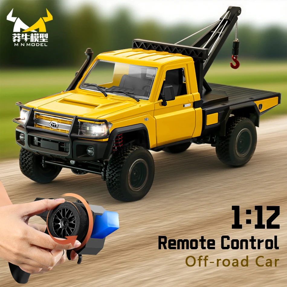 

MN MODEL 1:12 4X4 Remote Control City Engineering Car Crane Off-road Vehicle Climbing Truck Pickup Rock Crawler Toy for Adult