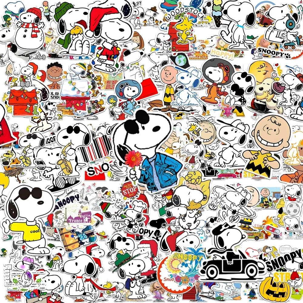 9/20/50Pcs Cartoon Animation S-Snoopy Dog Stickers Graffiti Sticker Toy Skateboard Guitar Computer Refrigerator Desk Decoration