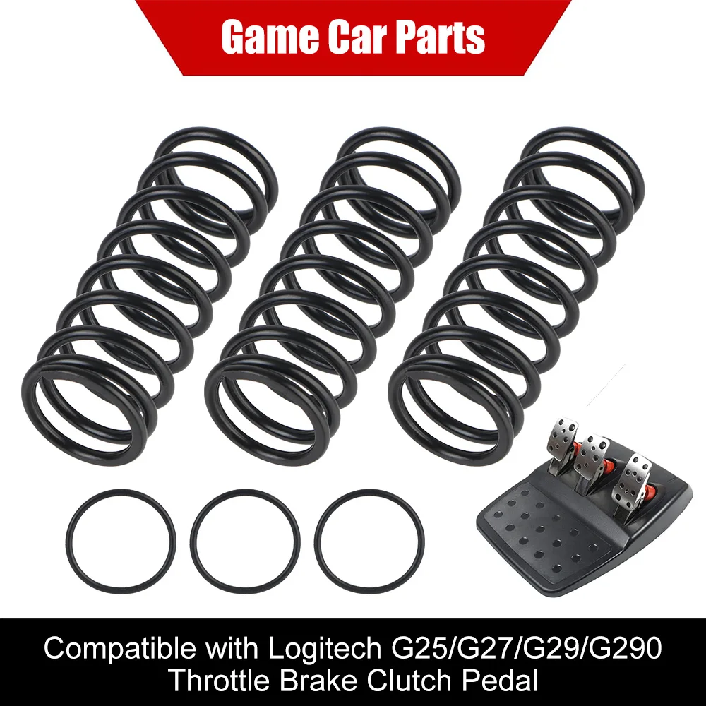 Game Car Parts Spring Kit Car Racing Game Accessories Upgrade Throttle Brake Clutch Pedal 3Pcs for Logitech G25 G27 G29 G920