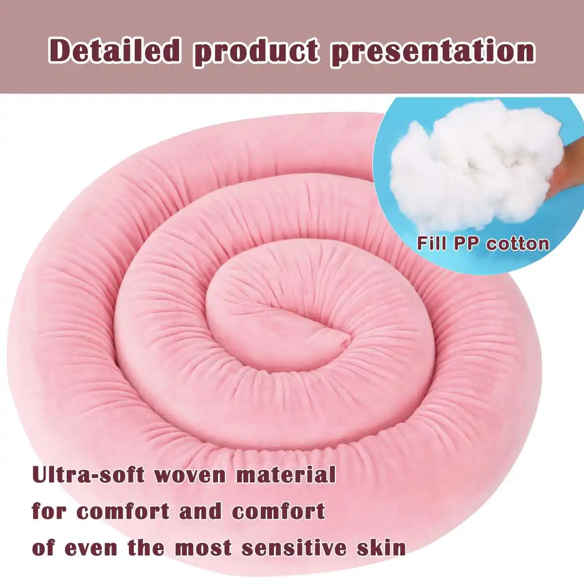 ﻿ ﻿   2 متر طويل الطفل الوفير السرير وسادة وسادة ل سرير الرضع حامي الارتفاع 8 سنتيمتر المهد غرفة ديكور طقم سرير