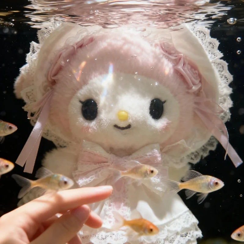 

Sanrio Wedding Dress Lace Bonet Bridal Series Hello Kitty My Melody Dolls Wedding Hand-Held Dolls As Gifts For Your Girlfriend