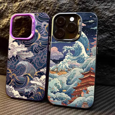 Ukiyo-e Ocean Waves Creative Case for Xiaomi POCO X7 X6 X5 X3 NFC F7 Ultra F6 F5 Pro F4 F3 GT M5S C65 C75 M3 M4 M5S M6 Pro 4G 5G