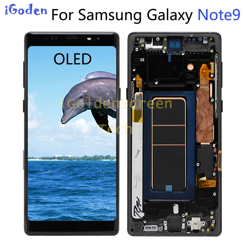 OLED For Samsung Galaxy Note 9 LCD Display Touch Screen Digitizer Assembly with Frame For Samsung note9 N960 N960F N960DS LCD