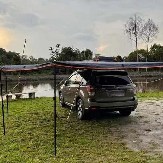 

Outdoor Camping 270 Degree Retractable Freestanding Car Awning Instant Foxwing Awning 270 Degrees 2M